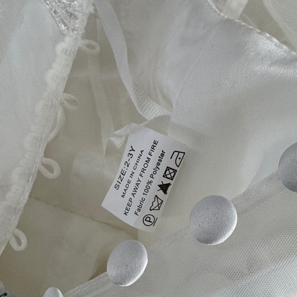 USED- 2 Bundle- Elegant White Lace Tulle Dresses - Picture 16 of 16